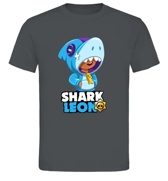 Мужская футболка Brawl Stars Shark Leon Графит фото