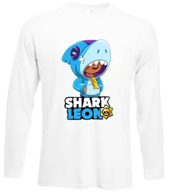 Лонгслив Brawl Stars Shark Leon Белый фото
