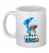 Чашка керамічна Brawl Stars Shark Leon Білий фото