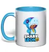 Чашка с цветной ручкой Brawl Stars Shark Leon Голубой Чашка с цветной ручкой Brawl Stars Shark Leon Голубой фото