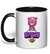 Чашка з кольоровою ручкою Brawl Stars Sandy Чорний фото