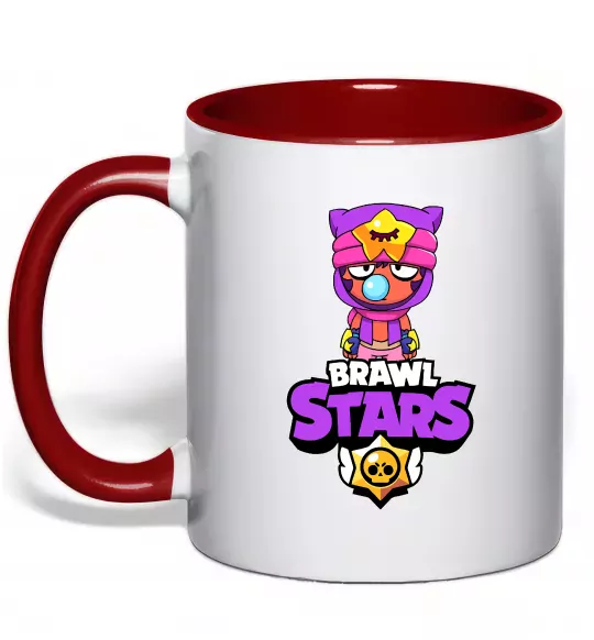 Чашка з кольоровою ручкою Brawl Stars Sandy Червоний фото