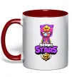 Чашка з кольоровою ручкою Brawl Stars Sandy Червоний фото