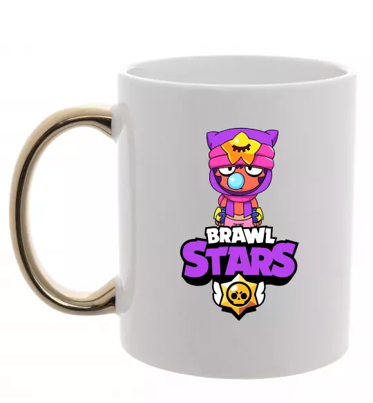 Чашка з кольоровою ручкою Brawl Stars Sandy Золото фото