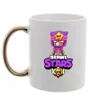 Чашка з кольоровою ручкою Brawl Stars Sandy Золото фото