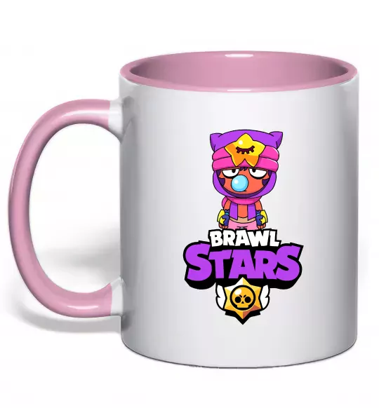 Чашка з кольоровою ручкою Brawl Stars Sandy Ніжно рожевий фото