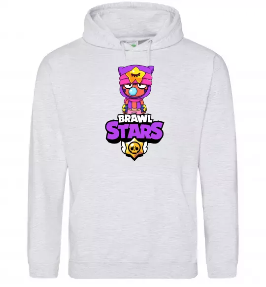 Чоловіча толстовка (худі) Brawl Stars Sandy Сірий меланж фото
