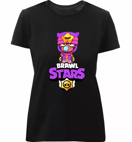 Жіноча преміум футболка Brawl Stars Sandy Чорний фото