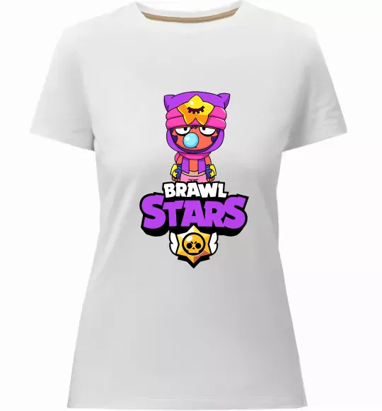 Жіноча преміум футболка Brawl Stars Sandy Білий фото