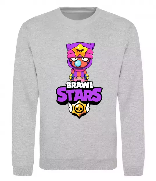 Свитшот Brawl Stars Sandy Серый меланж фото