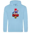Мужская толстовка (худи) Brawl Stars Pem Голубой фото