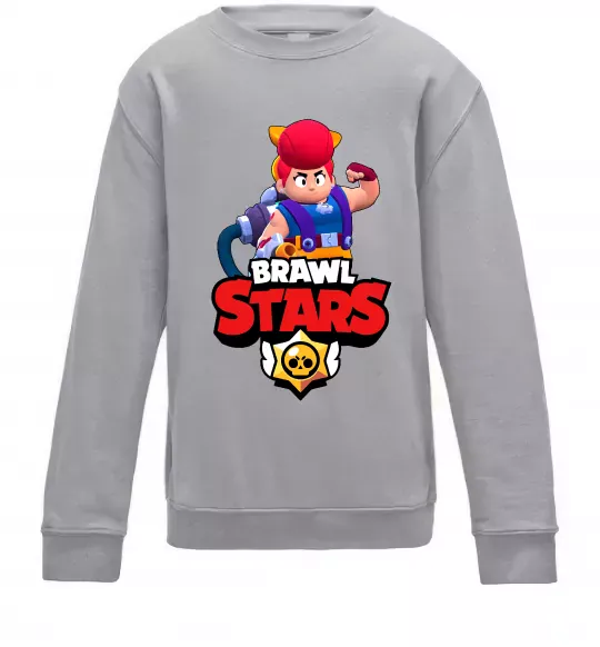 Детский Свитшот Brawl Stars Pem Серый меланж фото