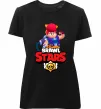 Жіноча преміум футболка Brawl Stars Pem Чорний фото