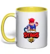 Чашка с цветной ручкой Brawl Stars Pem Лимонный фото