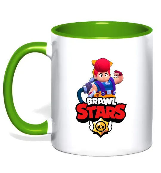 Чашка с цветной ручкой Brawl Stars Pem Лаймовый фото