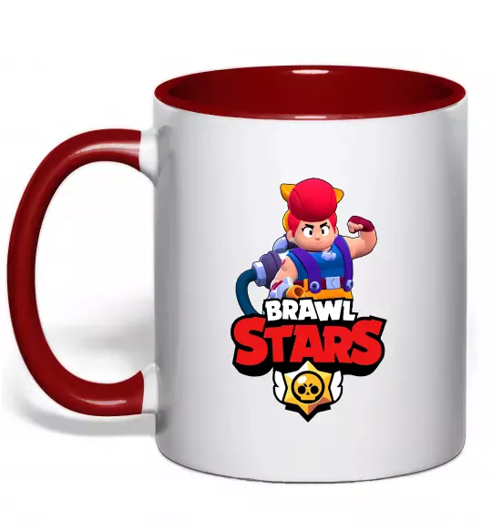 Чашка с цветной ручкой Brawl Stars Pem Красный фото