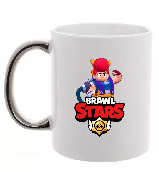 Чашка с цветной ручкой Brawl Stars Pem Серебро фото