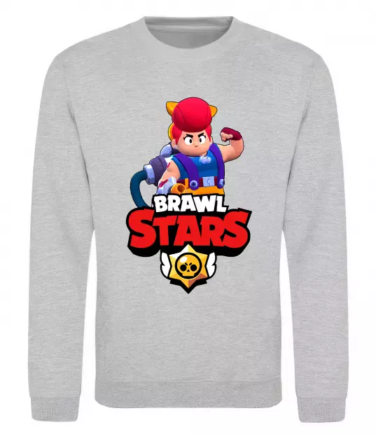 Свитшот Brawl Stars Pem Серый меланж фото