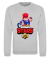 Свитшот Brawl Stars Pem Серый меланж фото