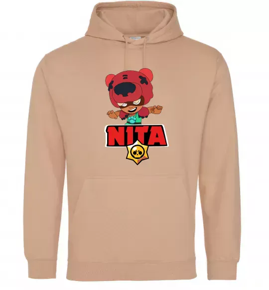 Чоловіча толстовка (худі) Brawl Stars Nita Пісочний фото