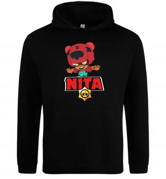 Женская толстовка (худи) Brawl Stars Nita Черный фото
