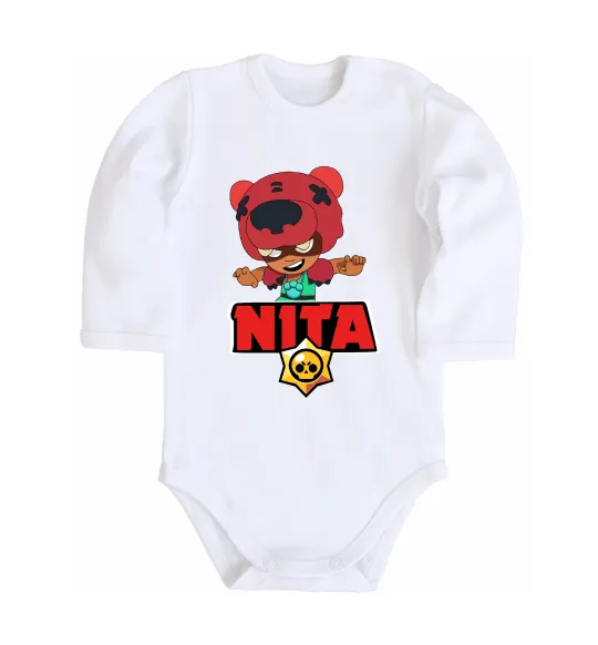 Детский боди Brawl Stars Nita Белый фото