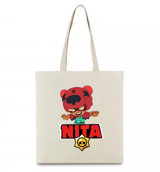 Еко-сумка Brawl Stars Nita Бежевий фото