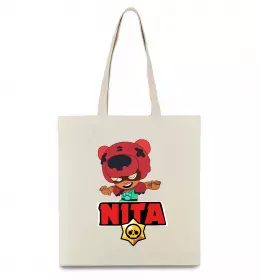Эко-сумка Brawl Stars Nita Бежевый фото