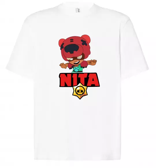 Футболка Оверсайз Brawl Stars Nita Белый фото