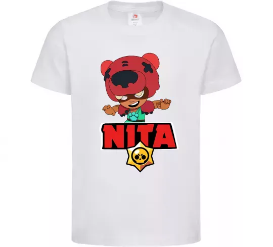 Дитяча футболка Brawl Stars Nita Білий фото