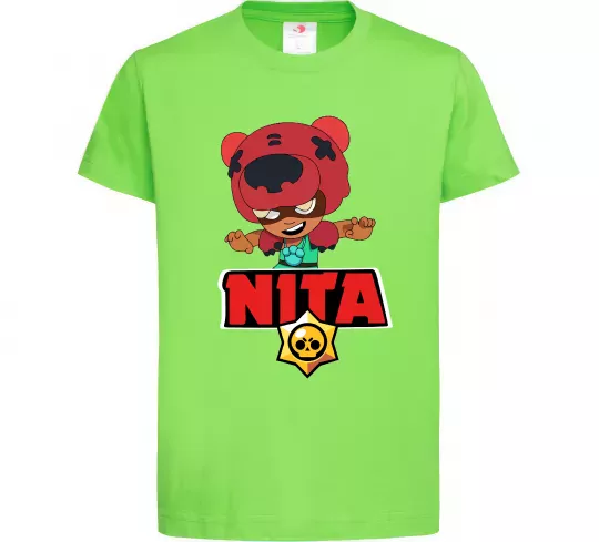 Дитяча футболка Brawl Stars Nita Лаймовий фото