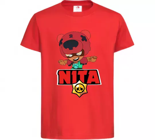 Дитяча футболка Brawl Stars Nita Червоний фото