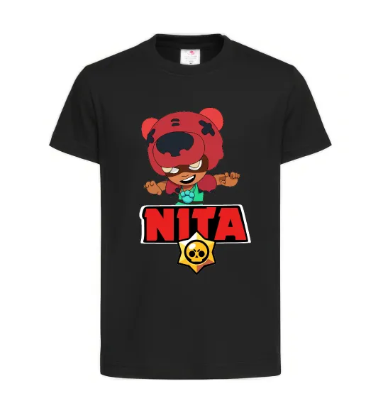 Детская футболка Brawl Stars Nita Черный фото
