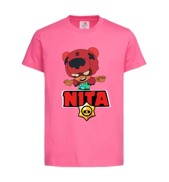 Детская футболка Brawl Stars Nita Ярко-розовый фото