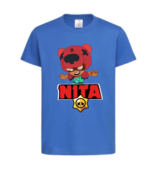 Детская футболка Brawl Stars Nita Ярко-синий фото
