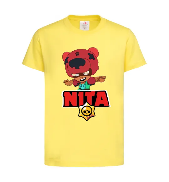 Детская футболка Brawl Stars Nita Лимонный фото