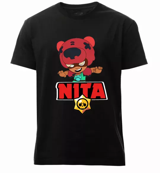 Чоловіча преміум футболка Brawl Stars Nita Чорний фото