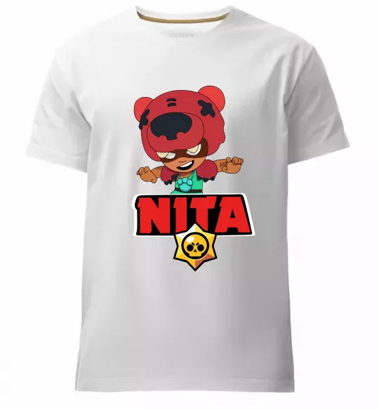 Чоловіча преміум футболка Brawl Stars Nita Білий фото