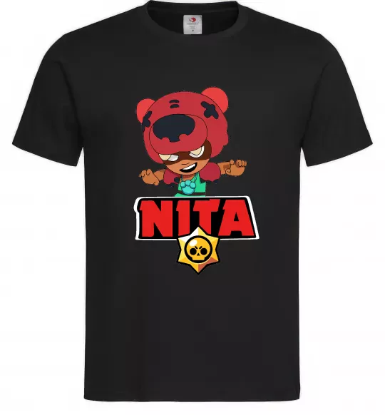 Мужская футболка Brawl Stars Nita Черный фото