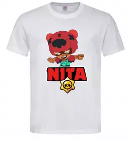 Мужская футболка Brawl Stars Nita Белый фото