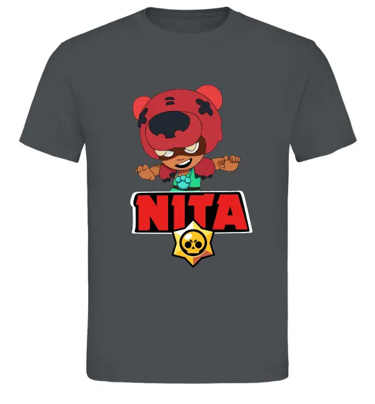 Мужская футболка Brawl Stars Nita Графит фото