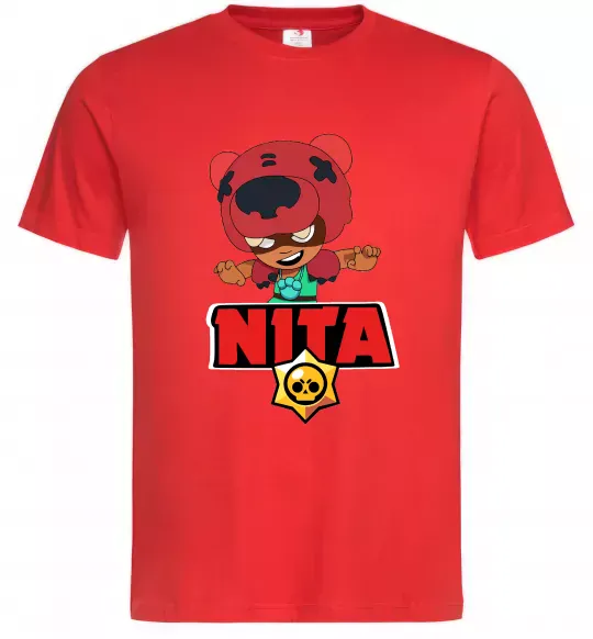 Мужская футболка Brawl Stars Nita Красный фото