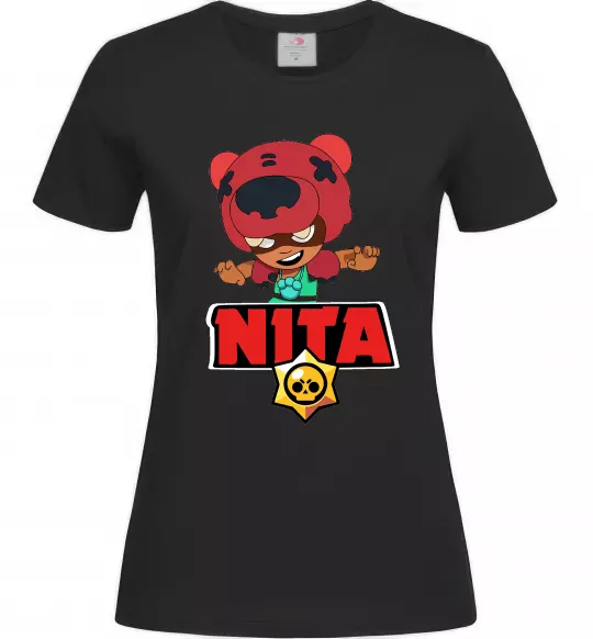 Женская футболка Brawl Stars Nita Черный фото