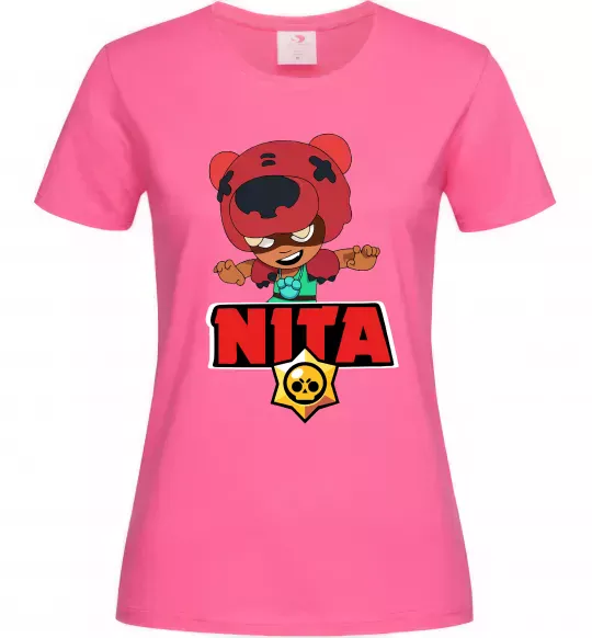 Женская футболка Brawl Stars Nita Ярко-розовый фото