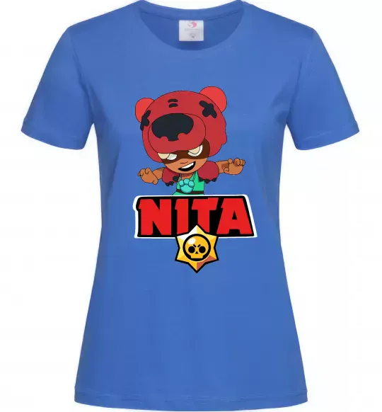 Женская футболка Brawl Stars Nita Ярко-синий фото