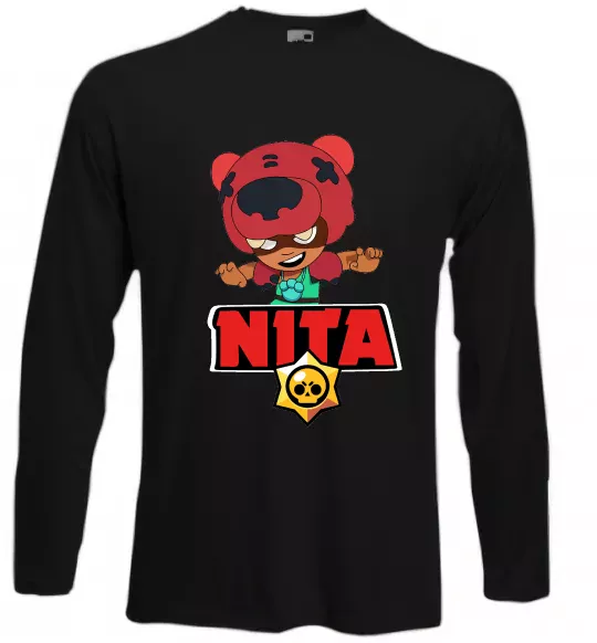 Лонгслив Brawl Stars Nita Черный фото