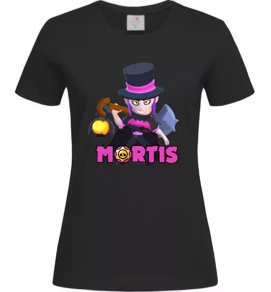 Жіноча футболка Mortis Brawl Stars Чорний фото