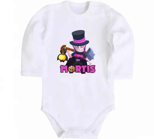 Детский боди Mortis Brawl Stars Белый фото