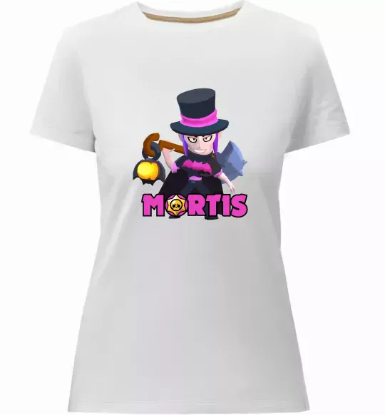 Жіноча преміум футболка Mortis Brawl Stars Білий фото