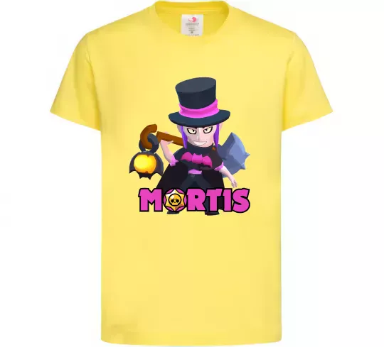 Дитяча футболка Mortis Brawl Stars Лимонний фото